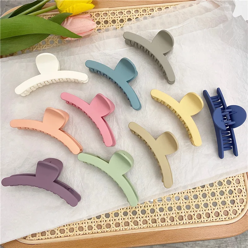 

Candy-colored frosted catching clip Sweet temperament hairpin dumb disc hair clip simple hair catching hair accessories female