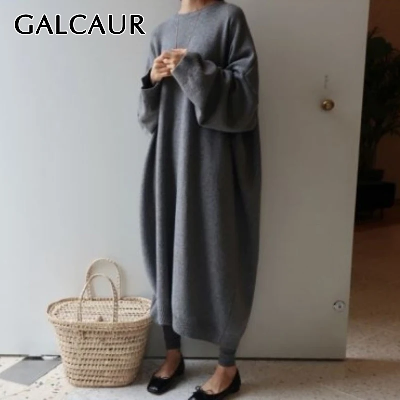 

Платье женское прямое с круглым вырезом и длинным рукавом, в Корейском стиле