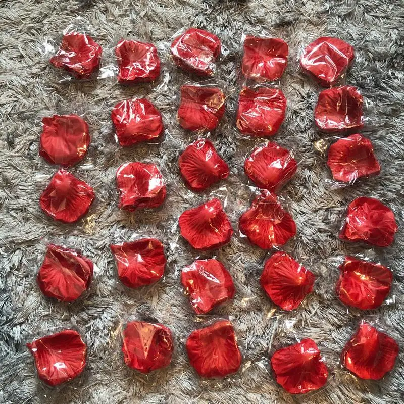 1000 шт Искусственный искусственные лепестки роз для романтической свадьбы