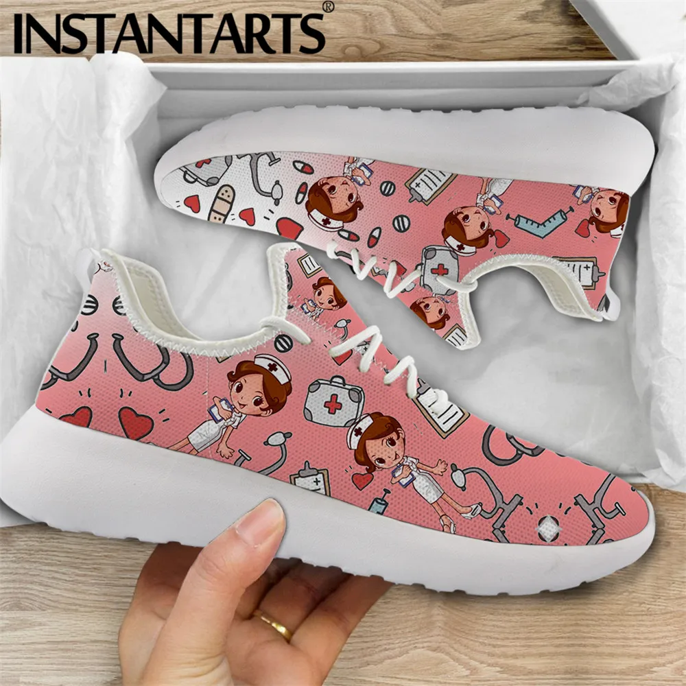 

Женские кроссовки INSTANTARTS, сетчатые дышащие, со шнуровкой, для физиотерапии, на весну/осень