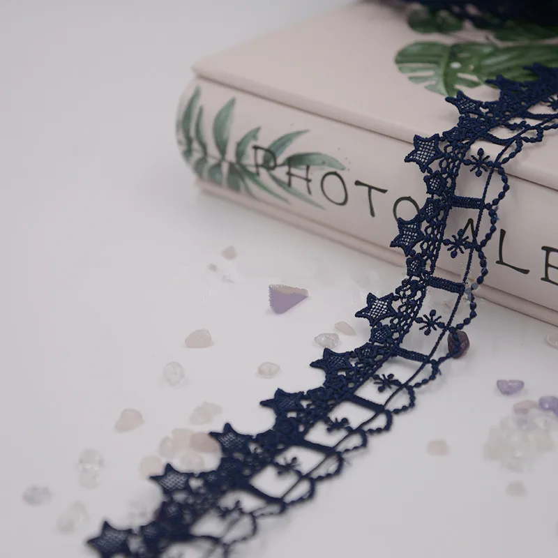 1 ярд полые Звездные занавески для рукоделия/свадьбы/одежды/упаковки подарков