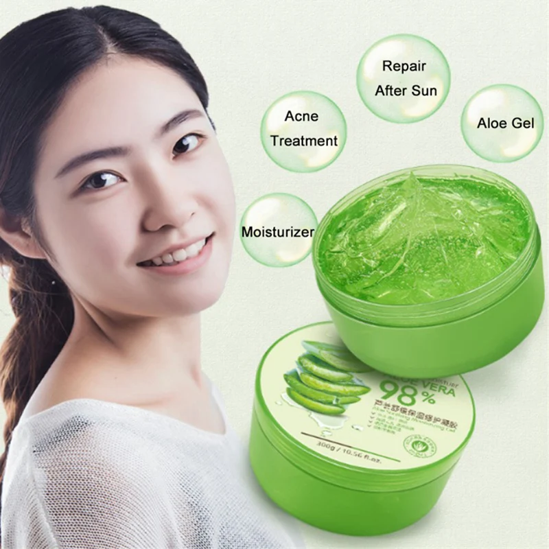 Натуральный разглаживающий гель с алоэ вера уход за кожей лица лечение акне