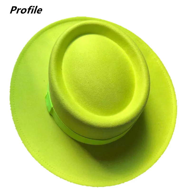 Новая шляпа Федора с плоским верхом и углубленным дизайном осень-зима джазовая