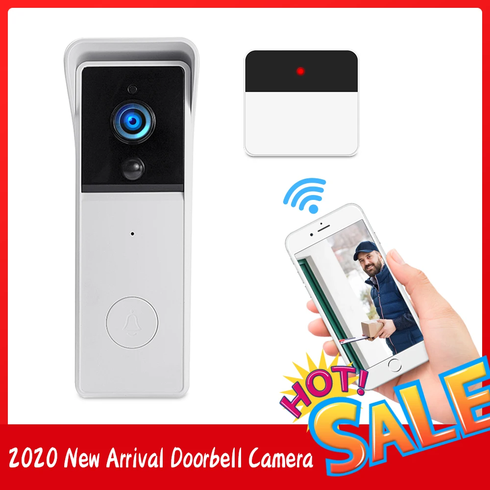 Дверной звонок с Wi-Fi и камерой HD 1080P видеодомофон для умного дома беспроводная