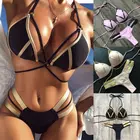 Летний женский сексуальный бикини, горячий бюстгальтер пуш-ап с подкладкой, купальник, бандажный лоскутный комплект бикини, женский купальник, пляжная одежда, купальный костюм
