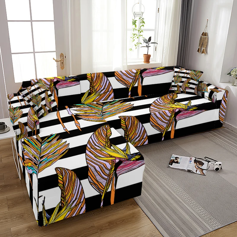 

Cute Cartoon Stretch Sofa Covers for Living Room Modern Couch Cover for Different Shape Sofa Chair L-Style Sofa Slipcover