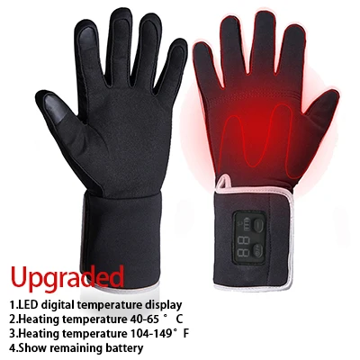 Зимние теплые перчатки Winna с электрическим аккумулятором 7 4 В перезаряжаемые для