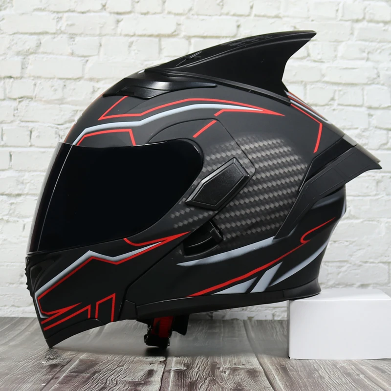 Модульный мото rcycle шлем флип анфас гоночный шлем cascos para мото двойной объектив может быть оснащен Bluetooth capacete DOT