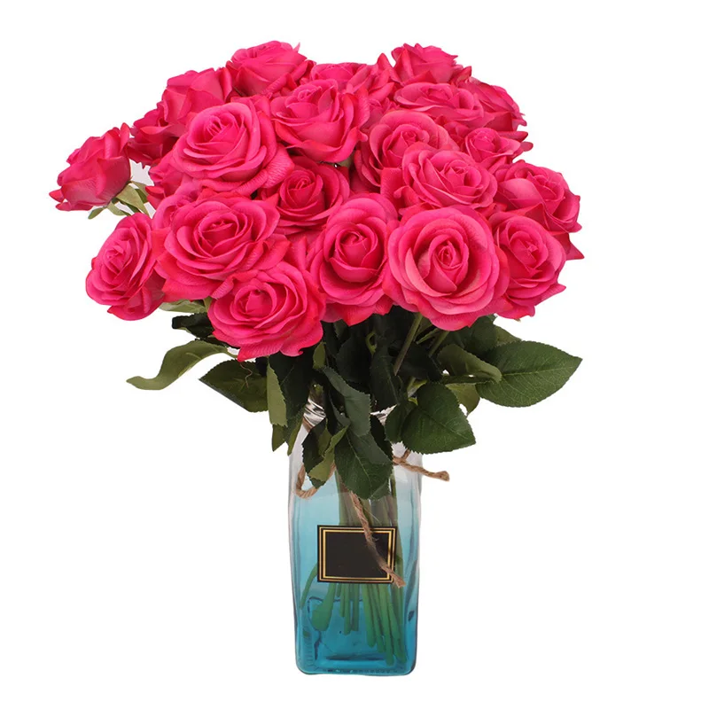 Искусственные Шелковые Цветущие розы для свадьбы украшение автомобиля гирлянда