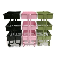 mini trolley floor storage rack with wheels dollhouse miniature furniture shelf