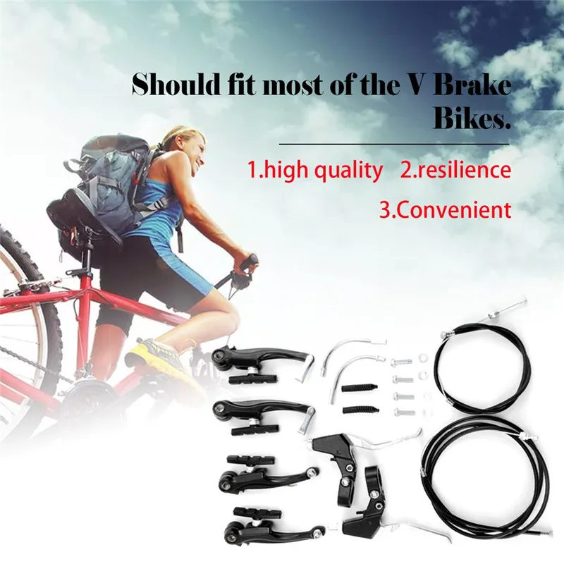 

V-brake Set Mtb Bmx Alloy Front And Rear V Brake Lever Calipers Set Mountain Bike Brake Set Bike Bicycle Brake Accessories