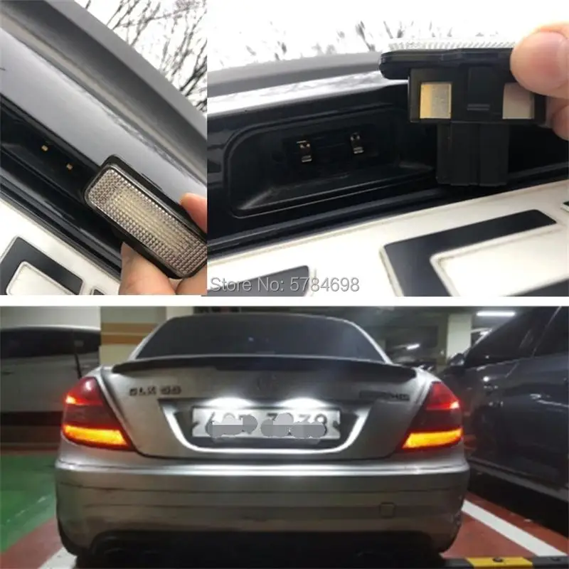 2шт 12В светодиодный светильник номерного знака Лампа без ошибок Canbus для Mercedes Benz