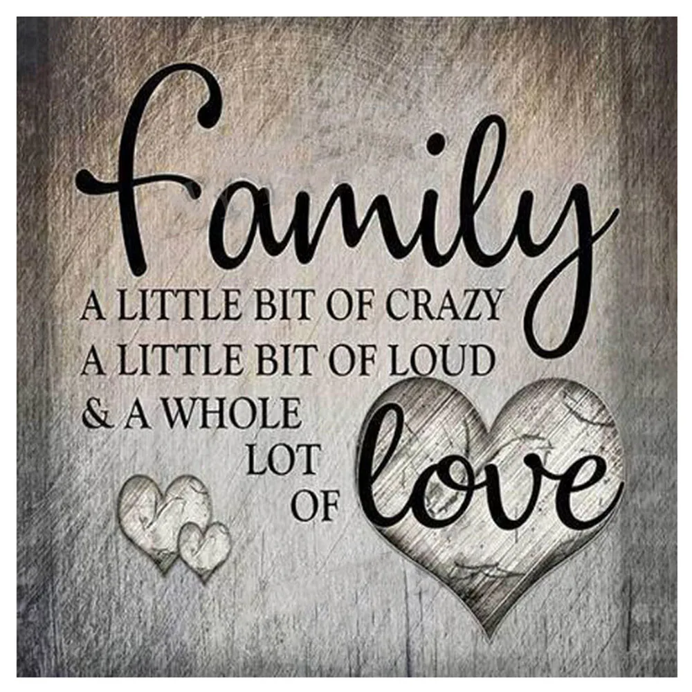 

Полноразмерная Алмазная картина lOVE & family, алмазная вышивка, распродажа алмазных картин стразы, вышивка