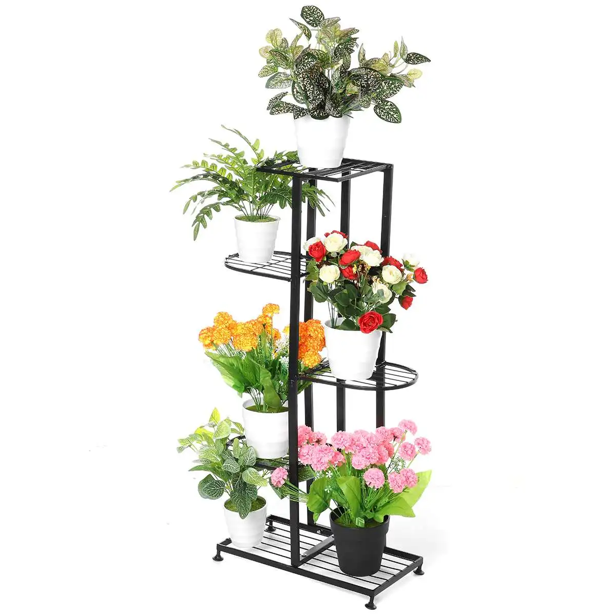 

5 Tiers Multi-tiers Plant Shelves Flower Plant Holder Stand Rack Metal Plant Stand Balcony Garden Bonsai Display Shelf Home