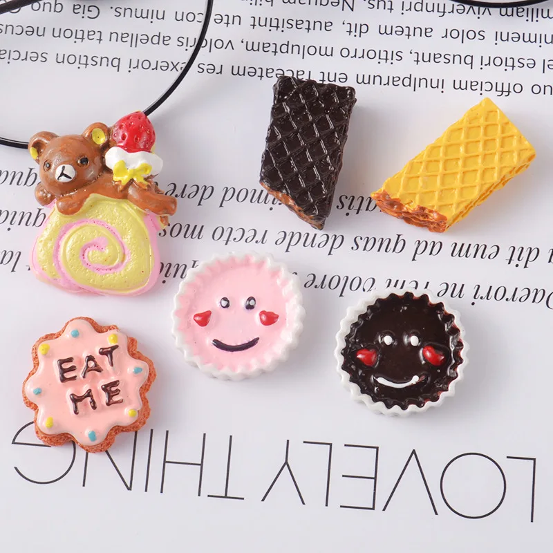 Мультяшный медведь печенье полимерные подвески для рукоделия наклейка глины