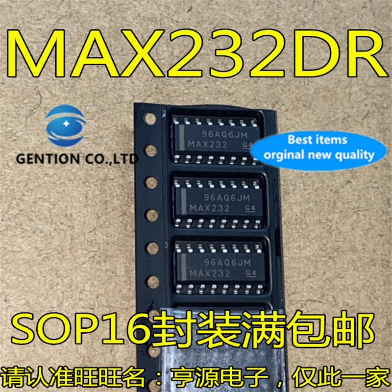 10Pcs MAX232DR MAX232D MAX232 SOP-16 RS232 transceiver in stock 100% new and original