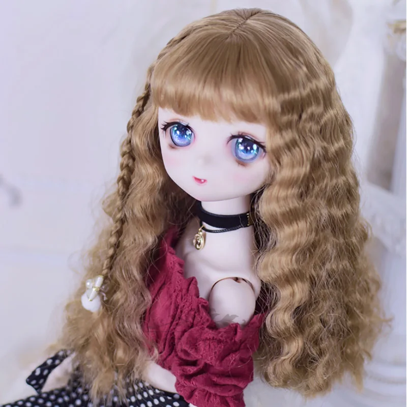 Парик для куклы Bybrana BJD 1/3 1/4 1/6 1/8 высокотемпературное волокно длинные вьющиеся
