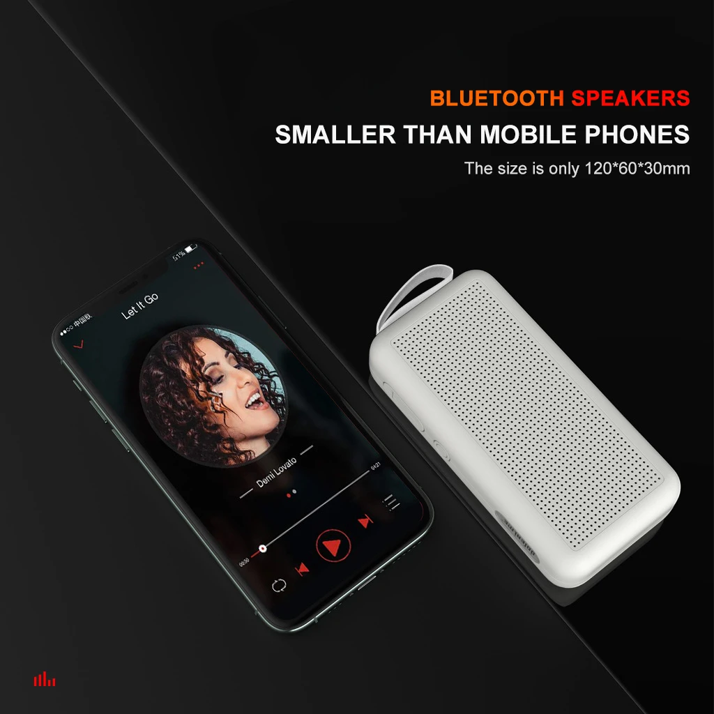 

FLH Portable Bluetooth Speaker 5.0 Outdoor Woofer 5W USB Wireless Sound box Support Phone Call TF Card WAV FM Radio