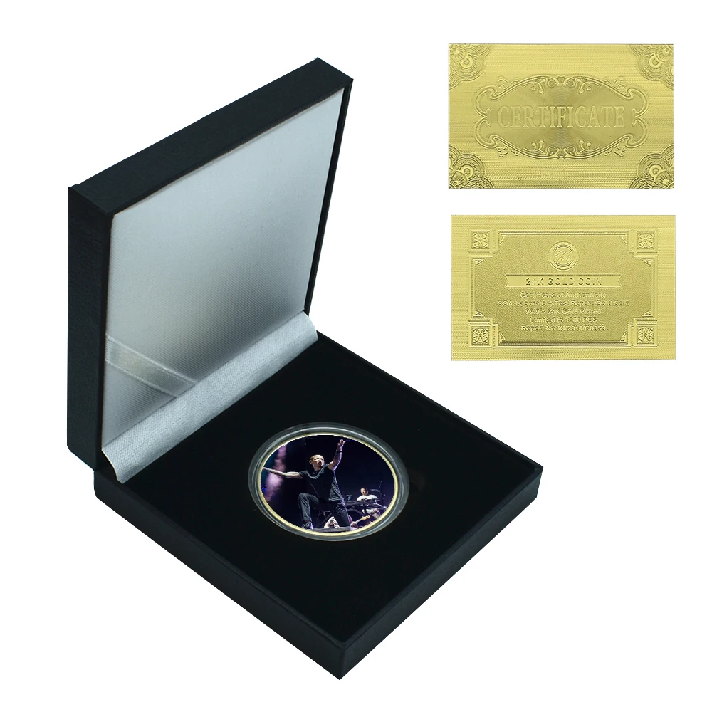 

Стандартная металлическая монета в виде рок-группы, памятная монета, золотая монета, рождественские подарки, художественное оформление