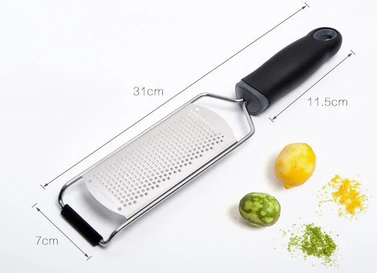 Терка для сыра, Zester Microplane, лимонный Zester для цитрусовых, твердый имбирь, корица, мускатный орех, шоколад, овощи и пряности для кухни