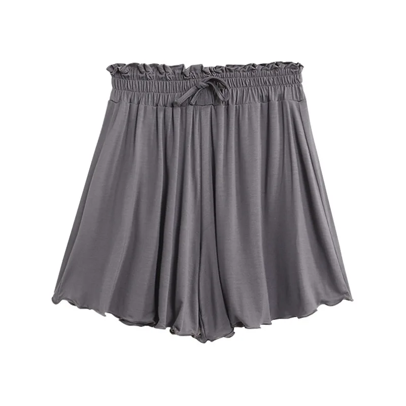 

Streetwear Shorts Women Korean Style Summer Woman High Waist Wide Leg Shorts Drawstring Loose Ladies Modal Sports Short Pants