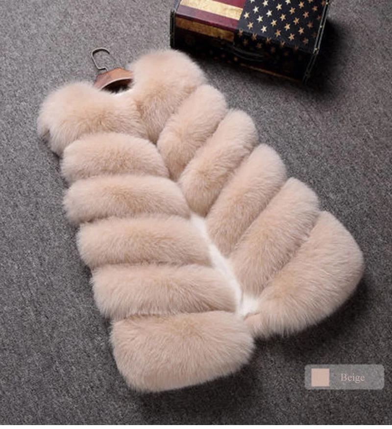 

Women Faux Fur Vest Coat Winter Jacket Sleeveless Manteau Femme Hiver Fur Coat Women Fur Jacket Crop Jacket