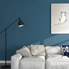 Улучшенная домашняя синяя серия, Настенная бумага, Классическая однотонная контактная бумага из древесного волокна для фотобумаги