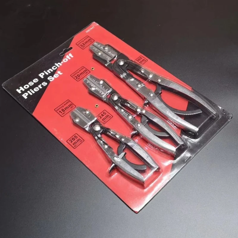 

Hose Clamp Pliers 3-Pack Pinch Plier 8/10/12 inches Line Clamps Compatible with Brake Hoses Fuel Hose Gas Lines