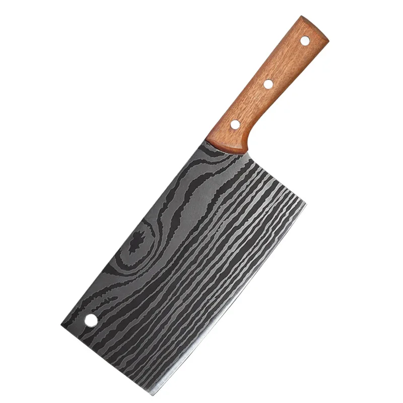 Кухонный нож из китайской нержавеющей стали шеф повар 4Cr13 с лазерным Дамасским