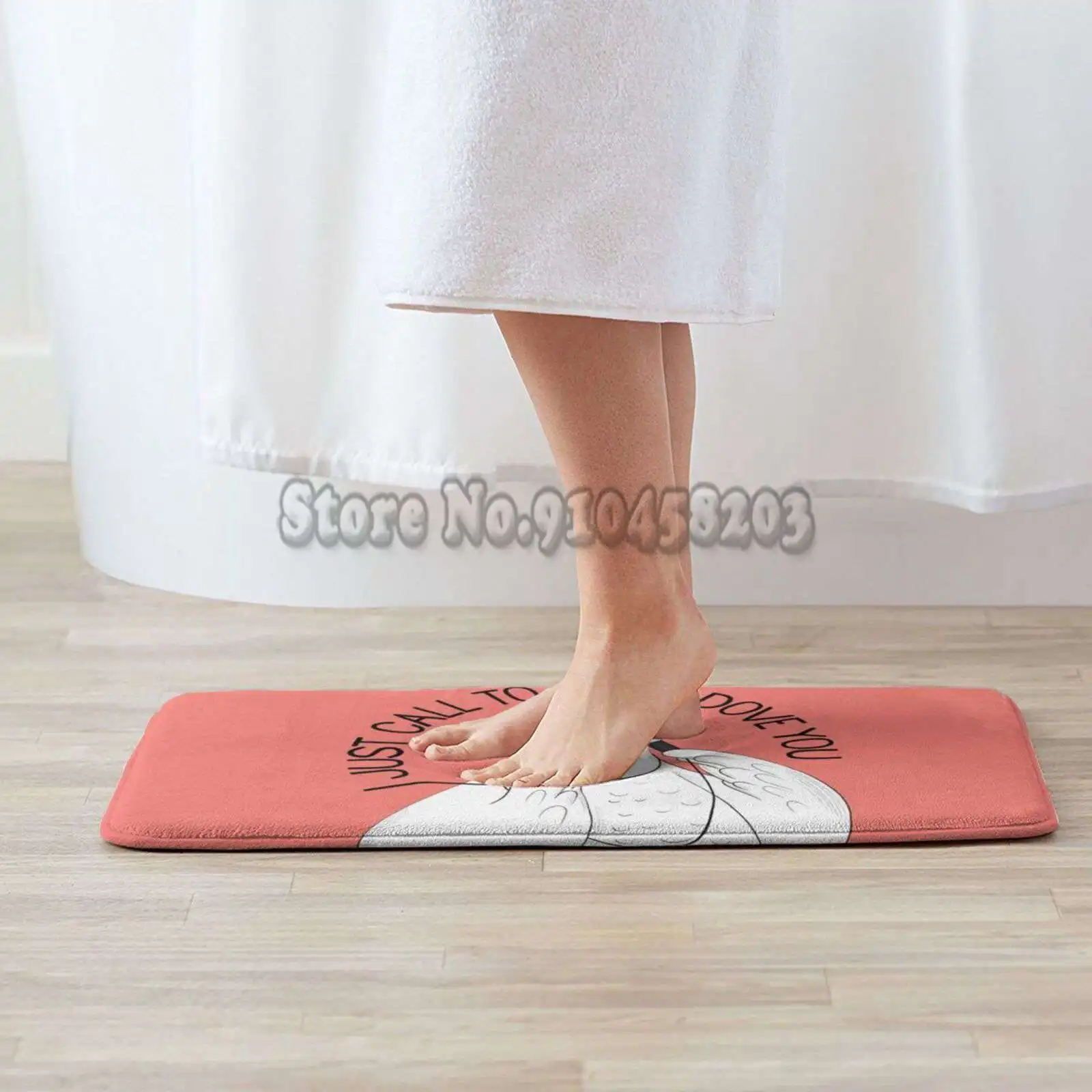 Поющий голубь | Животное караоке Иллюстрация Коврик с красным принтом для