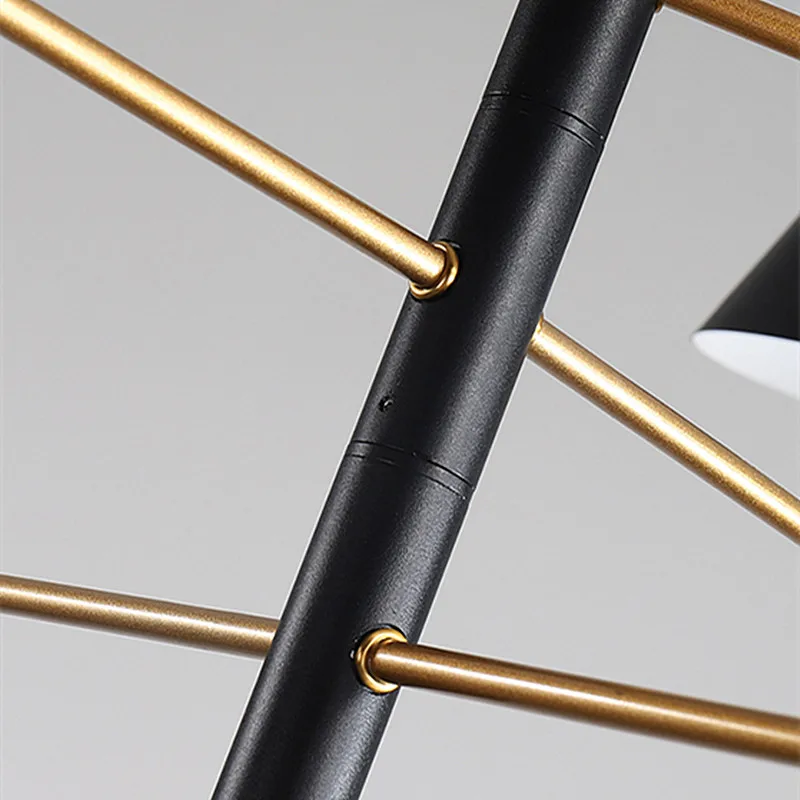 Черная люстра в стиле пост модерн для гостиной подвесной светильник спальни