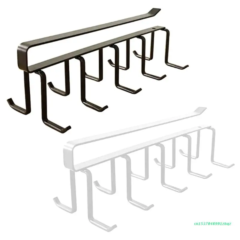 

Kitchen Under Shelf Metal Coffee Mug Holder 10 Hooks Cabinet Cup Hanger Multifunction Storage Hanging Rack Cooking Utensils