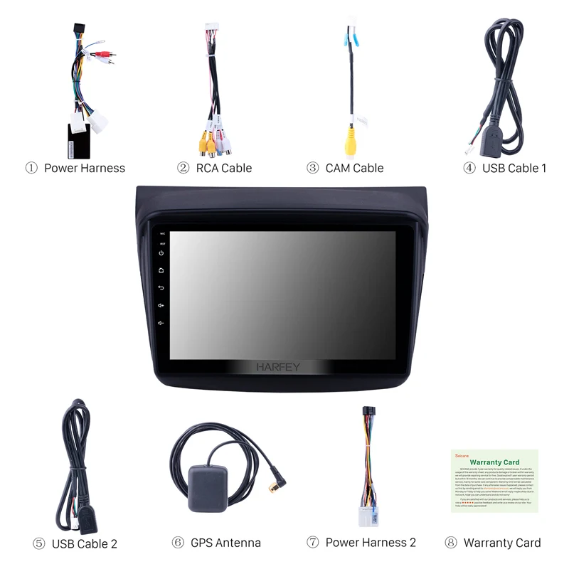 Harfey " HD сенсорный экран Android 8,1 Автомобильный gps радио для MITSUBISHI PAJERO Sport/L200/2006+ Triton/2008+ PAJERO 2010 Bluetooth SWC