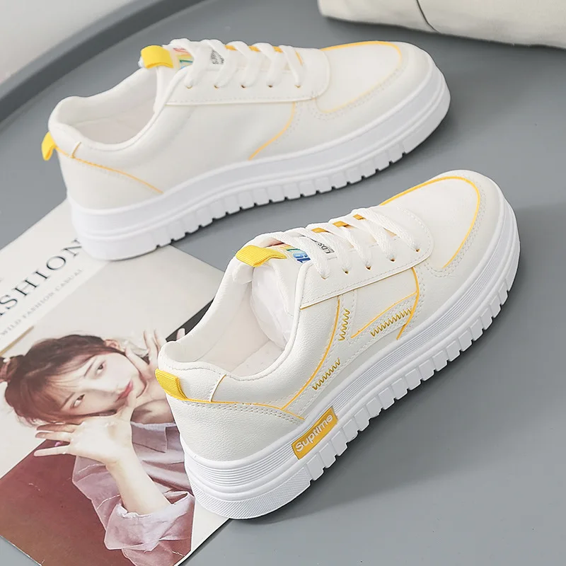 

White Sneakers Women Casual Shoes Shallow 2020 Spring Fashion Woman Shoes Platform Ladies Sneakers For Women I059