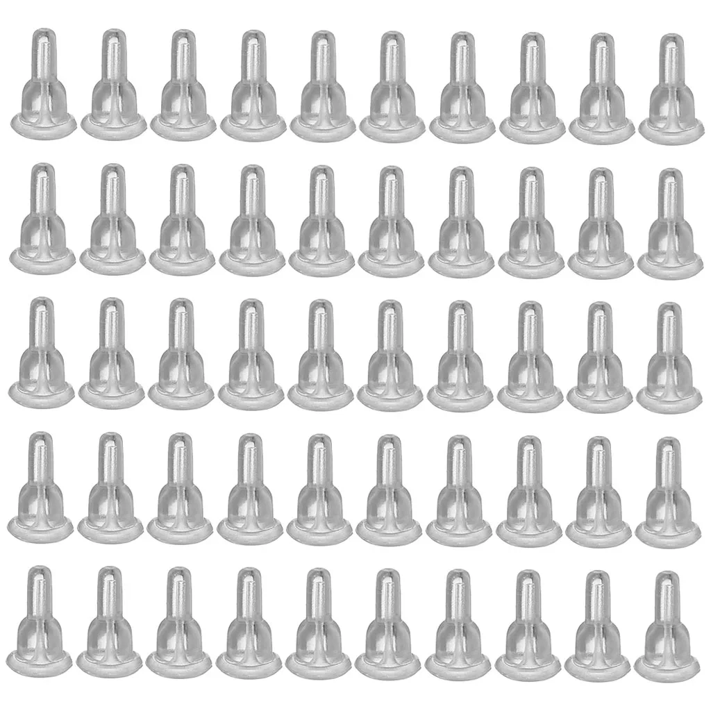 

50PCS Soft Silicone Transparent Earring Backs Stopper Replacemt Ear Caps Earplug For Jewelry Accessories For Women
