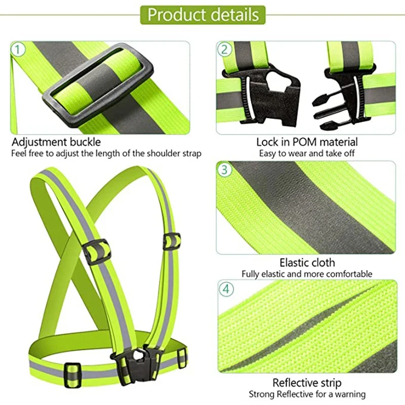 

Reflective fluorescent running sling men and women outdoor sports night safety vest