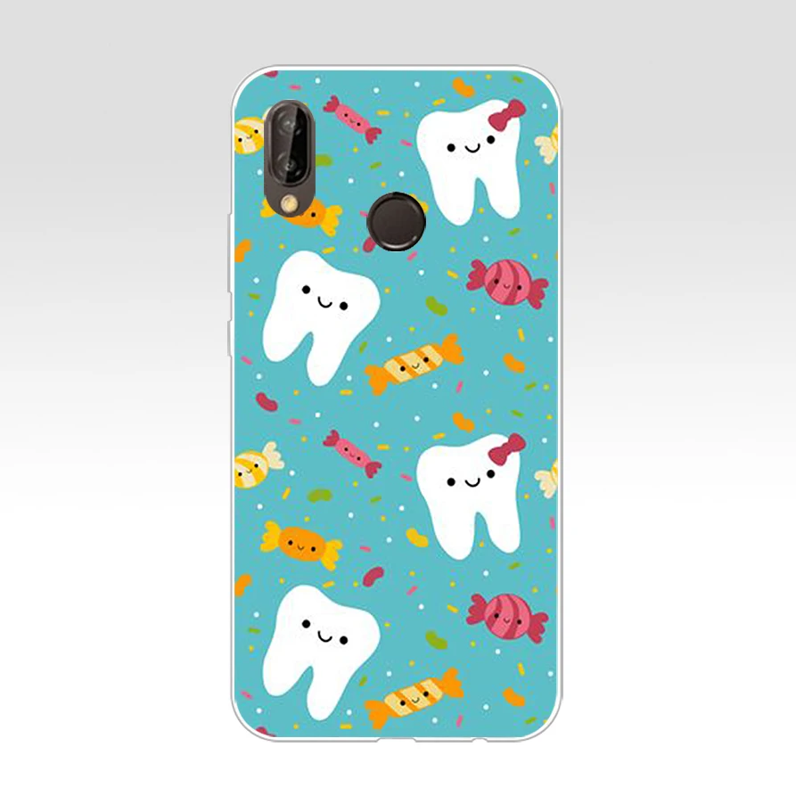 Мягкий силиконовый чехол из ТПУ с зубным зубом 110FG для huawei Mate P20 P30 Llte Pro Y6 Y7 2019 |