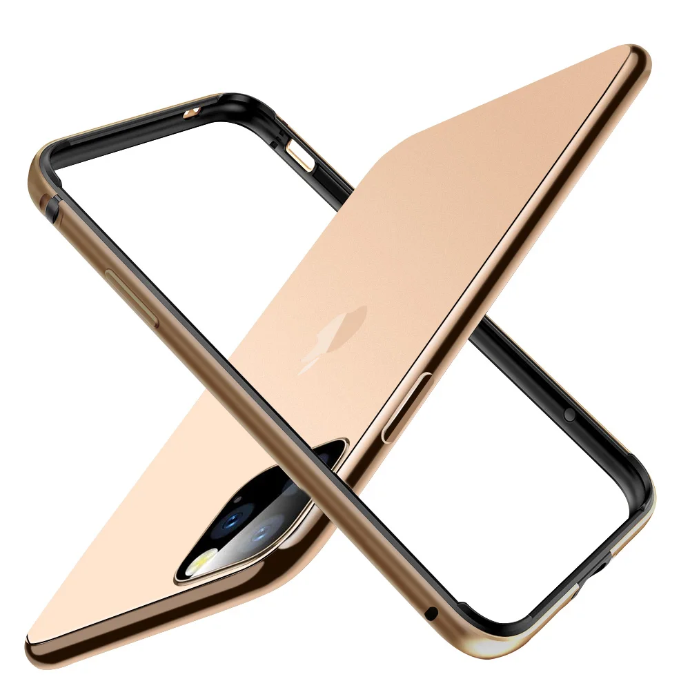Чехол-бампер для iPhone XS Max, Роскошный Алюминиевый металлический силиконовый чехол для Apple iPhone X, S, R, XR, XSMax 11 Pro, золотые аксессуары для телефонов - Цвет: Золотой