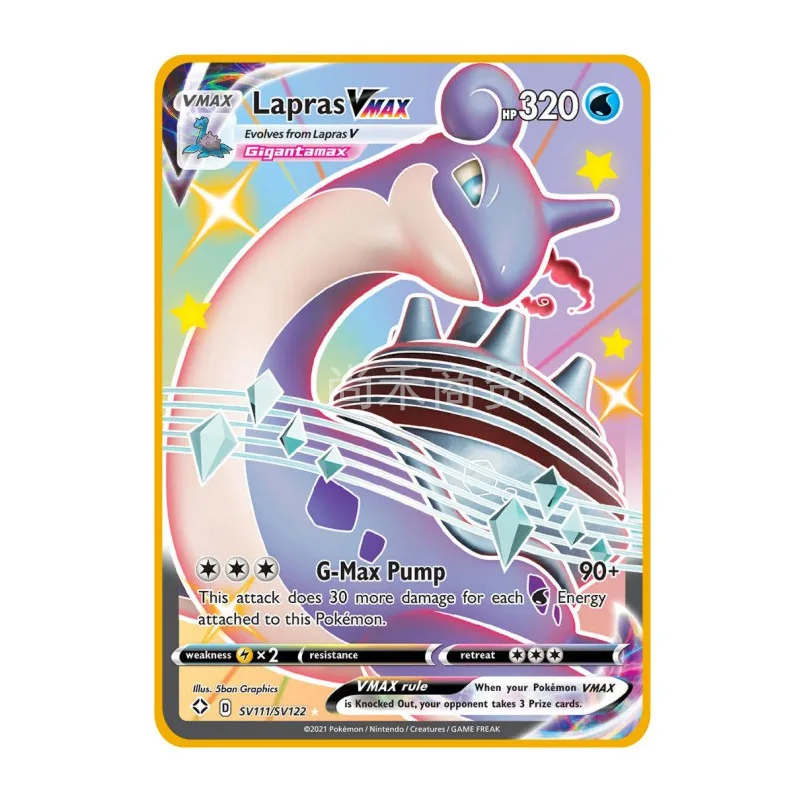 

27 Styles Pokemon Metal VMAX Lapras Cinderace Eevee Grimmsnarl Toys Hobbies Hobby Collectibles Game Collection Anime Cards