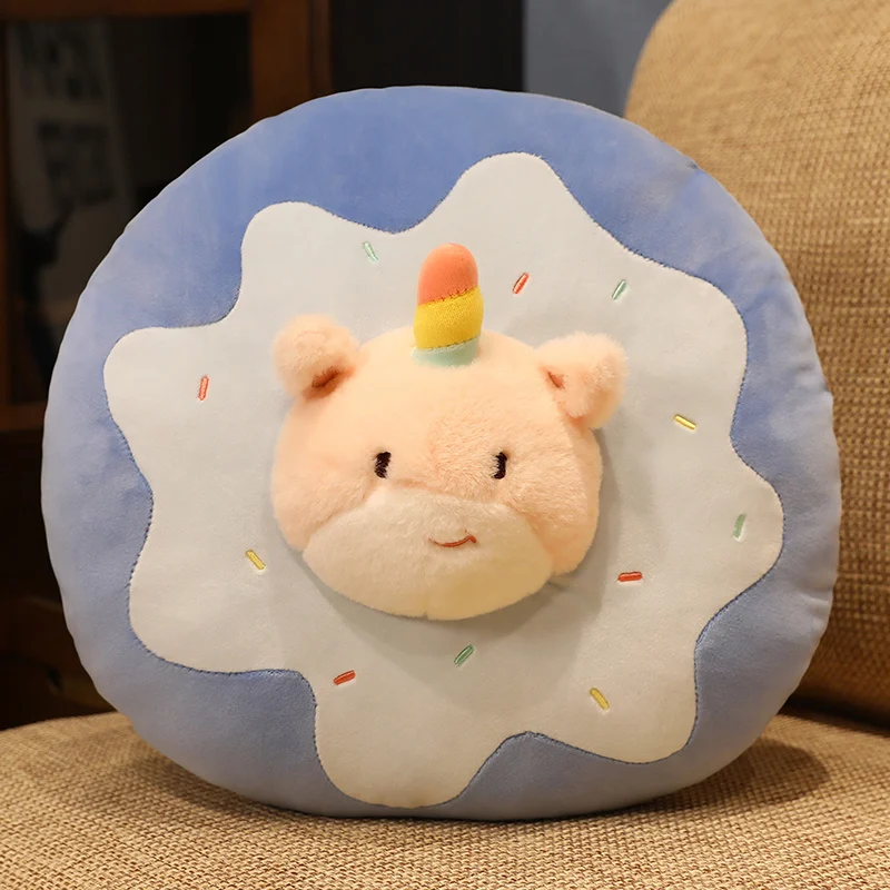 

1 шт. симпатичная креативная плюшевая игрушечная Подушка с пончиком, подушка для девочки, для сна в кровати, кукла