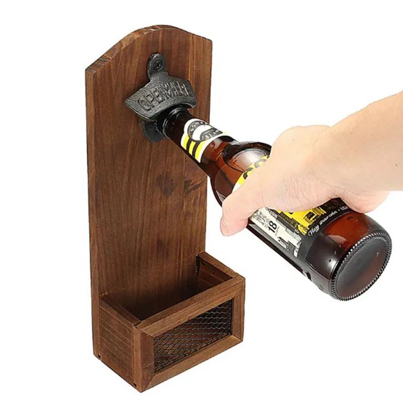 Винтажная настенная открывалка для бутылок старинная железная бара пива