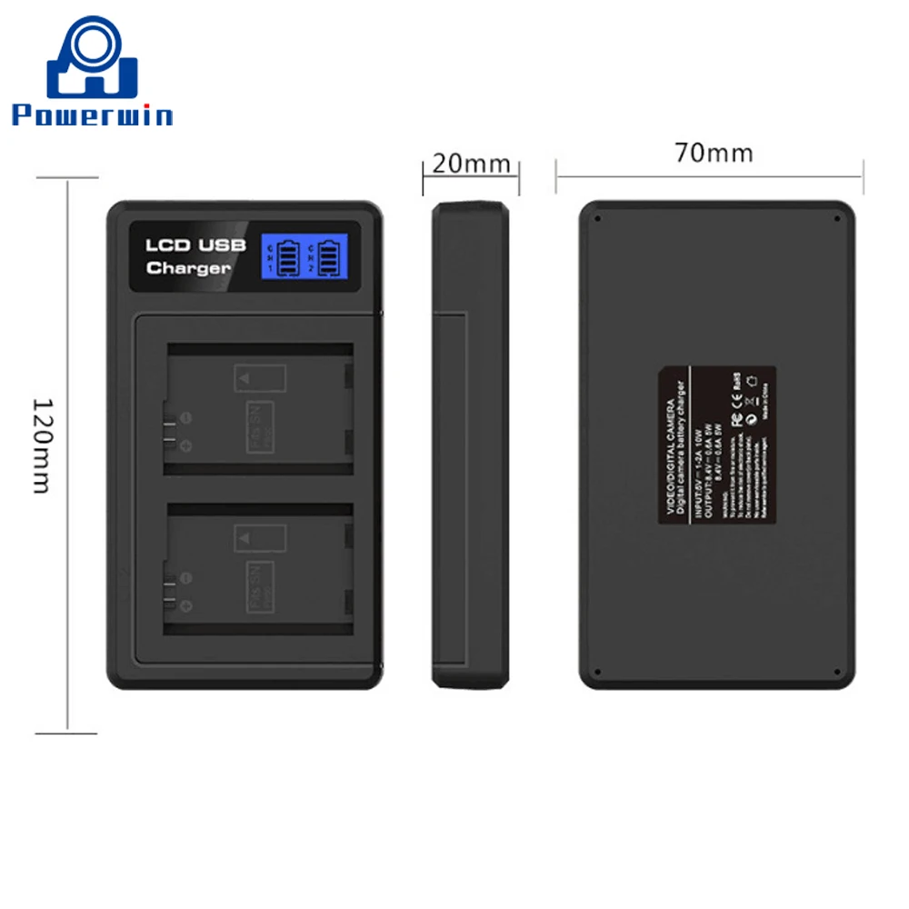 Powerwin 3 шт. 1500 мАч 7 4 V LP-E8 LPE8 Камера Батарея USB ЖК-дисплей двойной Зарядное