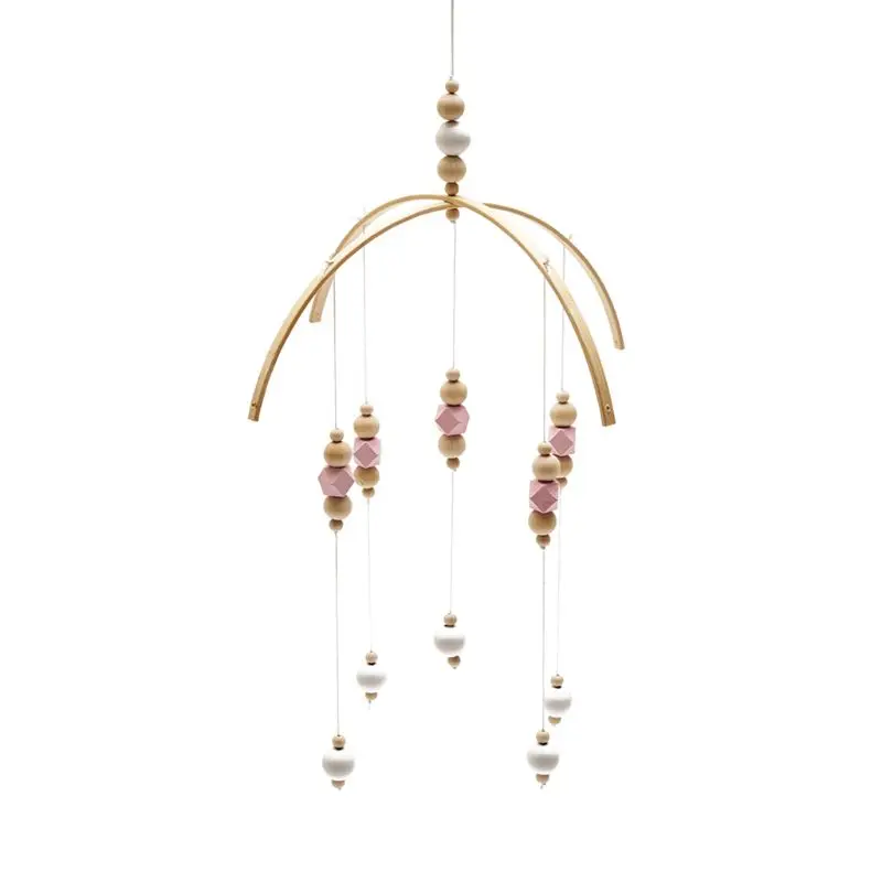 

Nordic Baby Rattle Toys Wooden Beads Crib Wind Chimes Newborn Bed Hanging Toy Kids Room Decoration Photography Props