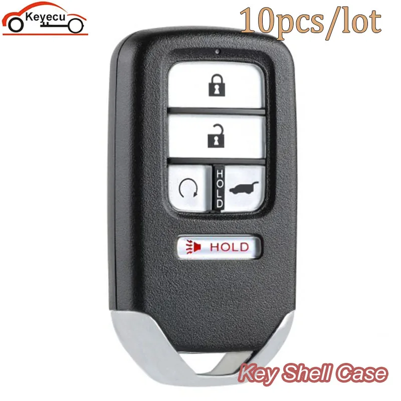 

KEYECU 10pcs for Honda Civic Pilot 2016 2017 2018 2019 2020 5 Button Remote Car Key Shell Case Fob With Insert Uncut Blade