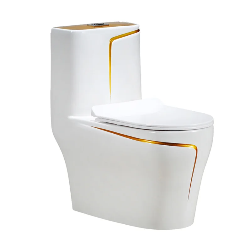 

2021 new Inodoro de cerámica de lujo de diseño moderno, inodoro de una pieza, wc