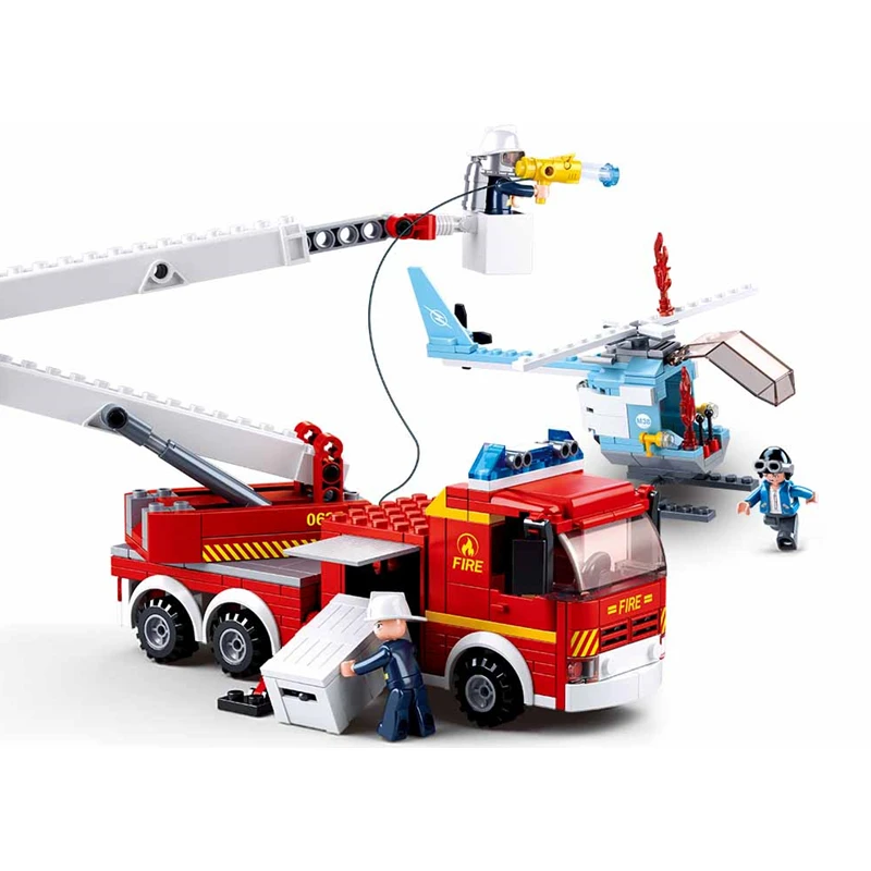 

394 шт., Детский конструктор пожарная машина