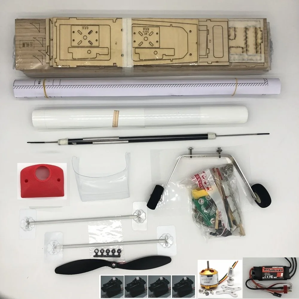 White PNP unassemble 1200 мм DIY RC Самолет набор из пробкового дерева J-3 J3 Cub - Цвет: White PNP unassemble