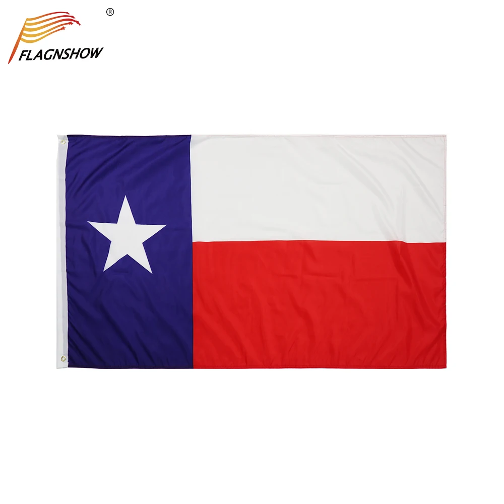 

Flagnshow Texas State Flag One Piece 3X5 FT Hanging Polyester TX Banner with Brass Grommets