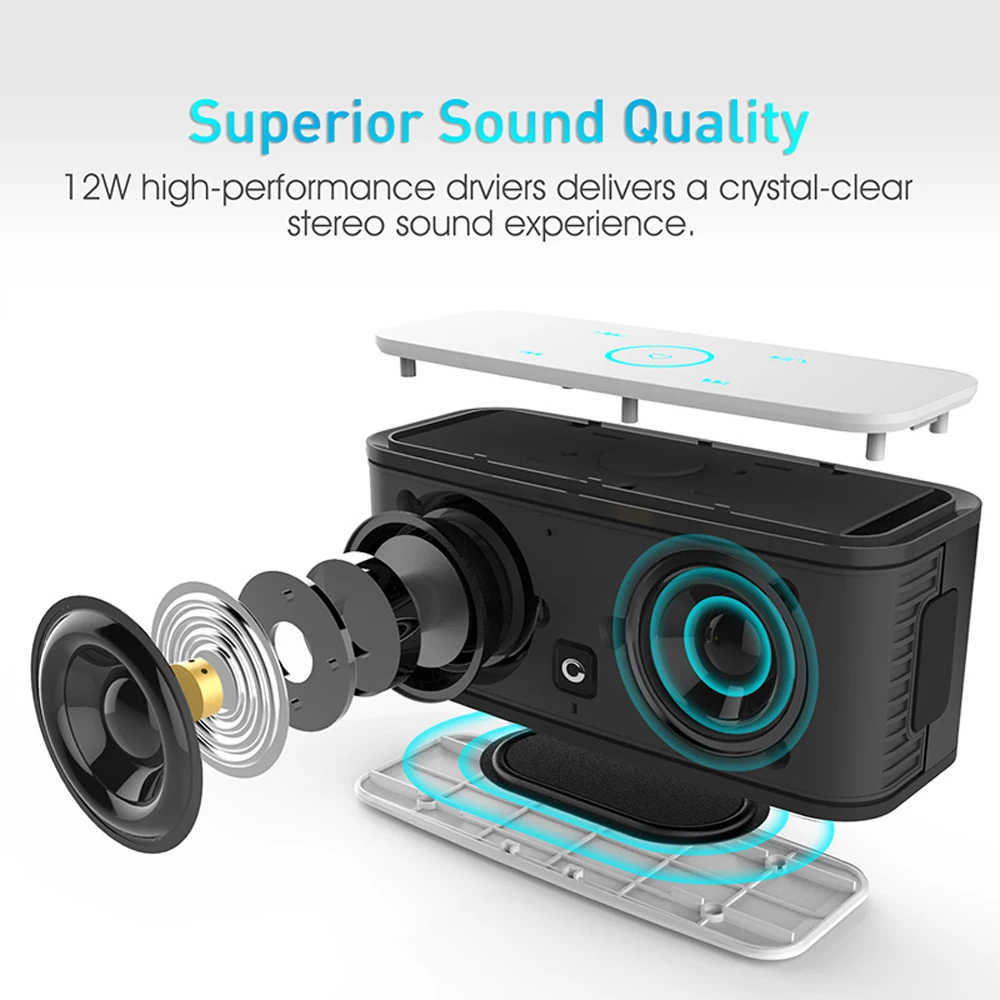 doss portable wireless bluetooth speaker soundbox touch control stereo sound box bass subwoofer loudspeaker aux for computer free global shipping