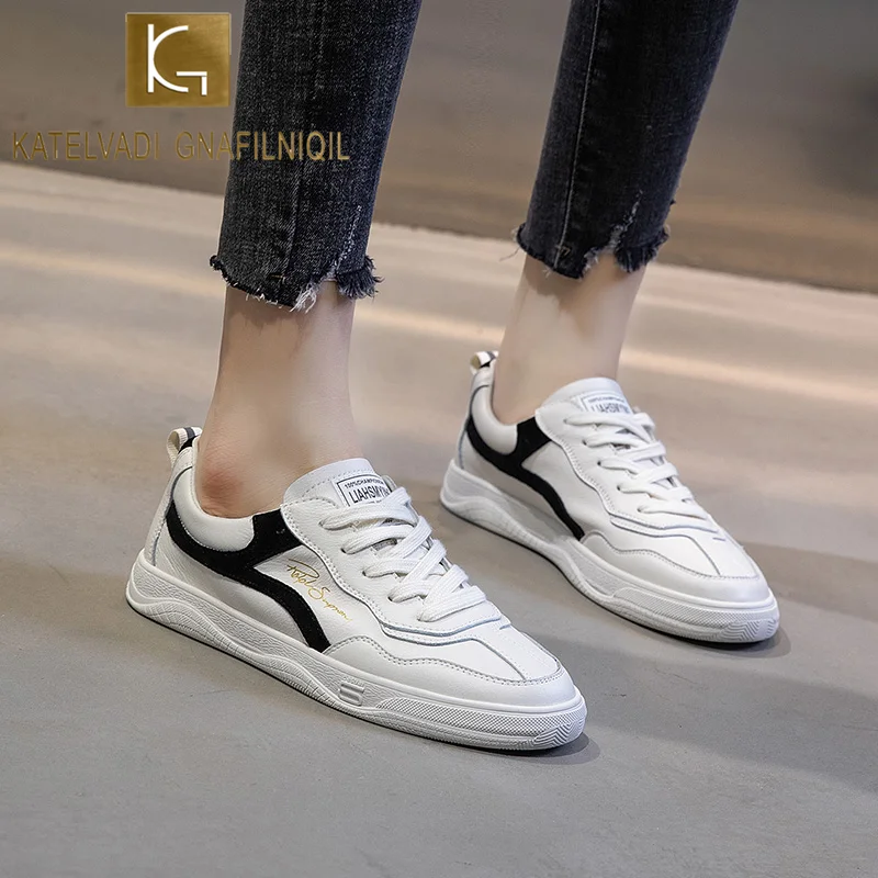 KATELVADI/женские кроссовки из натуральной кожи Модная женская обувь на